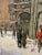 1940s 1946 Vintage European City Scene Oil on Canvas For Sale - Image 5 of 13