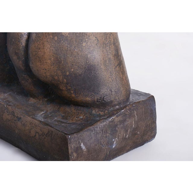 1920s Art Deco Sculpture of Gemini in Bronze, Czech, 1920s For Sale - Image 5 of 8