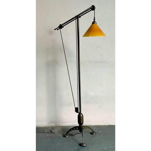 Industrial Vintage Boho Baker MRL 191 Counterbalance Floor Lamp For Sale - Image 3 of 7