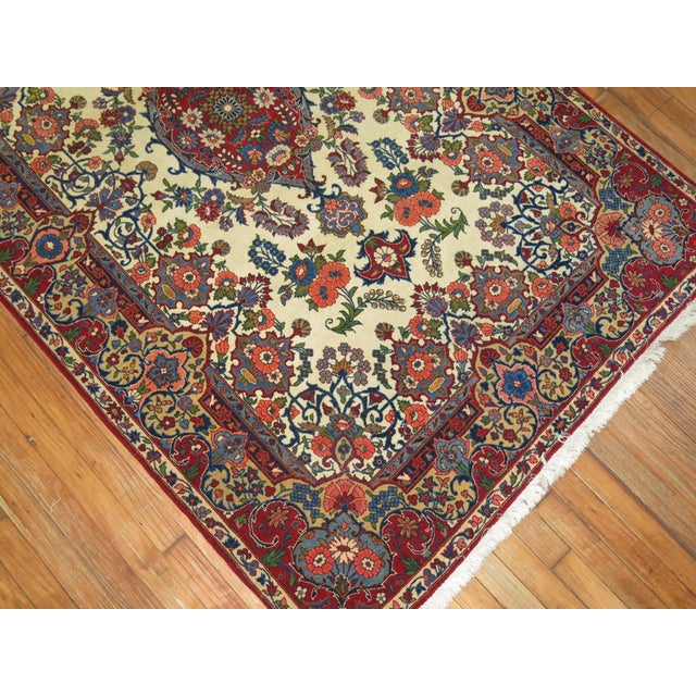 Vintage Kashan Rug Part Of Our Family Collection - 4'5" x 7'2" For Sale In New York - Image 6 of 10