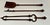 Rare 19th Century Cast Bronze Fireplace Tools Set of 3 Pieces For Sale - Image 16 of 17