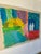Original signed textile “soft painting” by renowned Argentinian-Israeli artist Calman Shemi, titled Canopy #6. This...