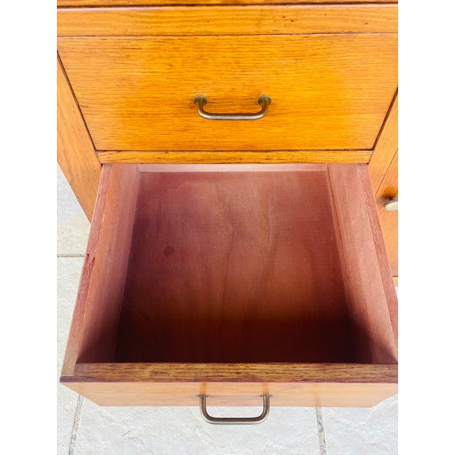 Vintage Oak Buffet with Drawers, 1950s For Sale - Image 17 of 18