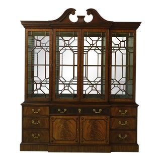 Henkel Harris Mahogany 2377 Breakfront China Cabinet For Sale