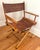 1980s American Suede Directors or Campaign X-Chair For Sale - Image 6 of 10