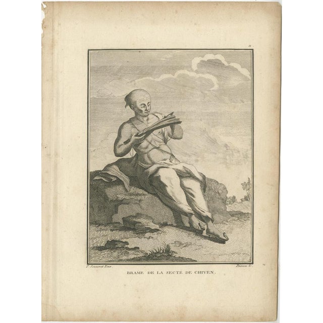 Paper Shaivite Brahmin Reading Scriptures, 1806, Paper For Sale - Image 7 of 10