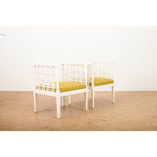 Armchairs in Wooden Frame, Set of 2 For Sale - Image 6 of 13
