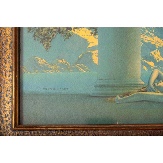 Art Deco 1922 Maxfield Parrish “Daybreak” House of Art Color Lithograph, Period Framed For Sale - Image 3 of 11