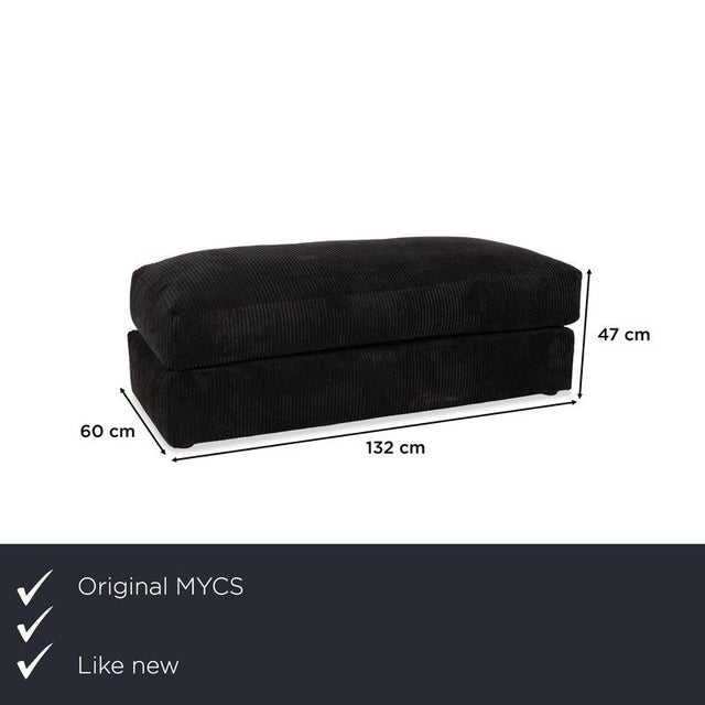 Mycs Flayr Fabric Stool in Black For Sale - Image 5 of 5