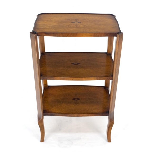 Fine Italian Inlaid 3 tier Stand Side End Table Mini Etagere Stunning MINT For Sale - Image 11 of 16