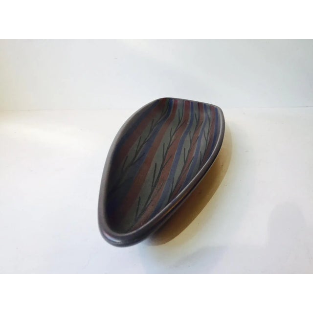 Mid-Century Modern Asymmetrical Modernist Ceramic Dish by Ravnild, 1950s For Sale - Image 3 of 11