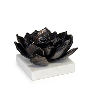 Succulent Sculpture 1, Blackened Zinc For Sale