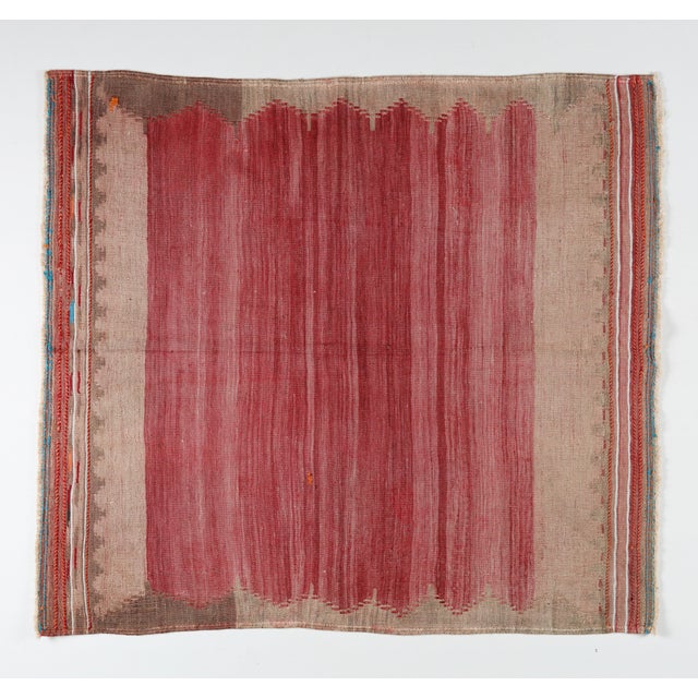 Tribal 1940s Vintage Handmade Flatweave Floor Kilim Rug For Sale - Image 3 of 12