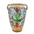 Enamelled Terracotta Vase with Floral Motifs For Sale