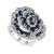 Art Deco 7.02 Carat Sapphire Diamond Floral Statement Ring for Her Size 6 For Sale - Image 3 of 12