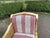 Gold 1960s French Louis XVI Gold Beech Cane Damask Settee For Sale - Image 8 of 10