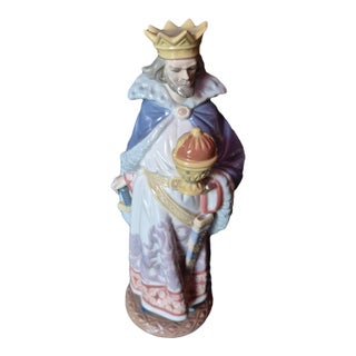Vintage 1980s Lladró "Rey De Copas" (King of Cups) Porcelain Figurine - Limited Edition (Jg) For Sale