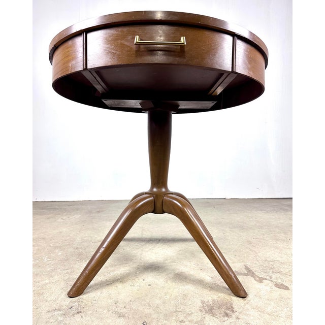Mid Century Modern Drum Accent Table by Mersman Chairish