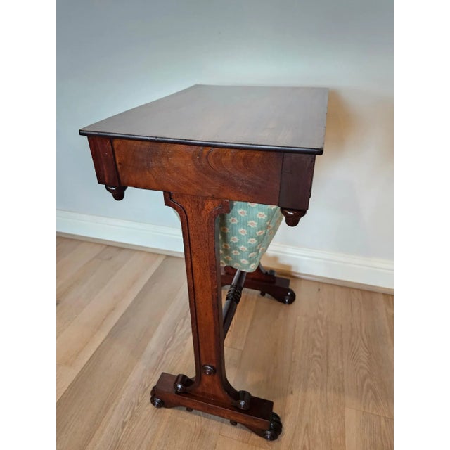 Wood Antique English William IV Period Rosewood Mahogany Sewing Stand For Sale - Image 7 of 13