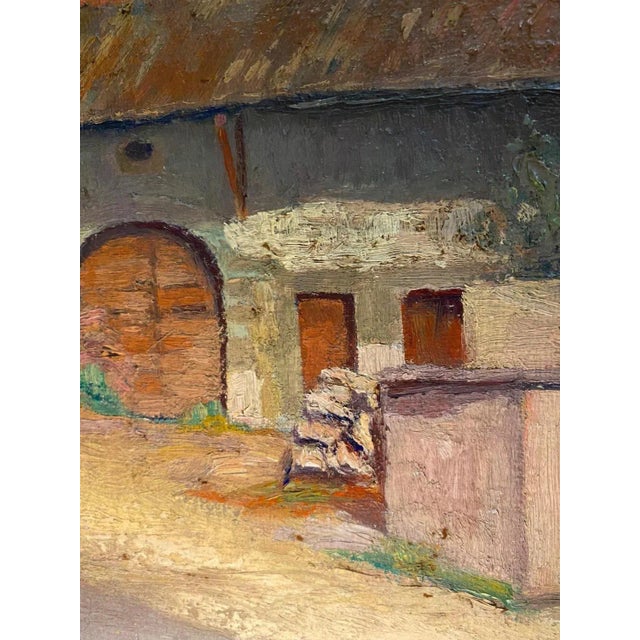 J. Mossaz, The Farm, Oil on Canvas For Sale - Image 6 of 9