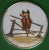 Mid 20th Century Cyril Gorainoff Fox-Hunter & Hound Milk Glass Coasters With Sterling Rims- Set of 2 For Sale - Image 4 of 6
