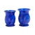 Early 19th Century Pair of English Miniature Blue Opaline Blown Glass Mugs, C. 1830 For Sale - Image 5 of 6