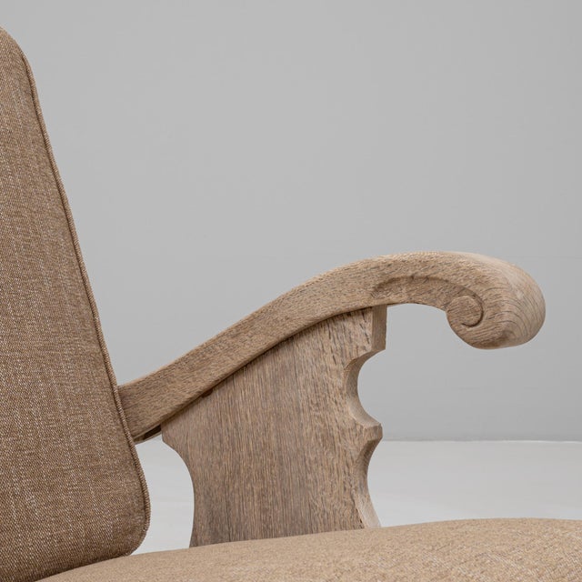 20th Century French Oak Armchair With Upholstered Seat And Back For Sale - Image 10 of 18