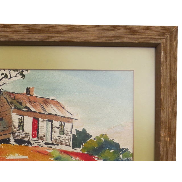 Vintage Ouida Romanoff George Framed Watercolor For Sale In Chicago - Image 6 of 10
