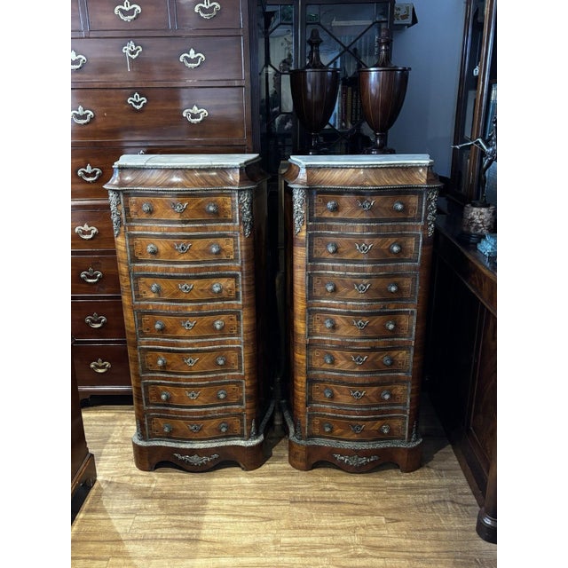 Napoleon III Chests of Drawers, 1800s, Set of 2 For Sale - Image 11 of 15
