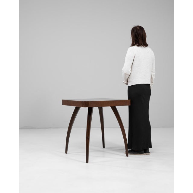 1960s Czech Walnut Spider Table By J. Halabala For Sale - Image 11 of 18