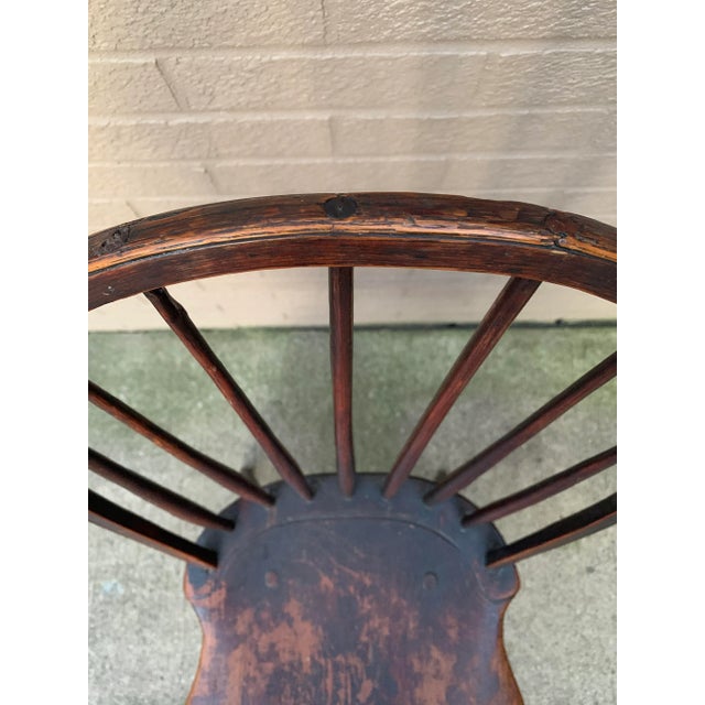 Circa 1790 American Windsor Bow-Back Side Chair With Original Patina For Sale - Image 10 of 13