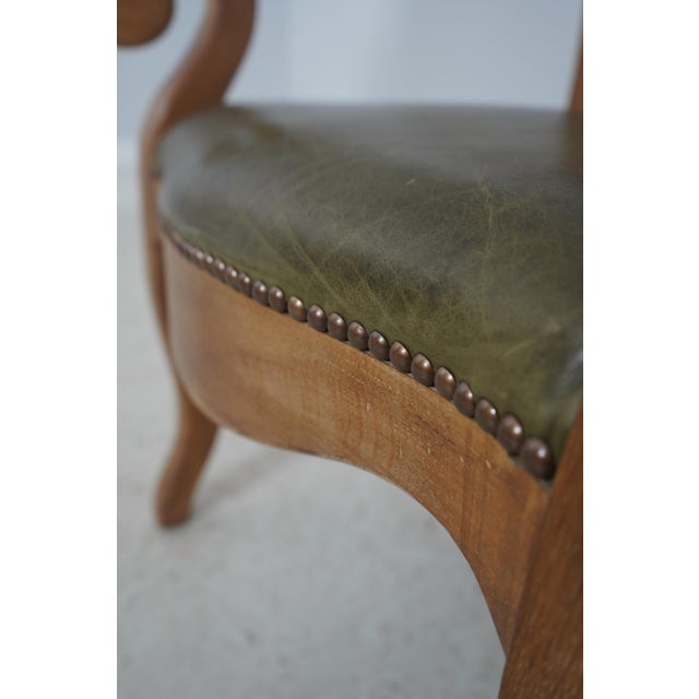 Set of 8 French Style Leather Upholstered Armchairs For Sale - Image 12 of 18
