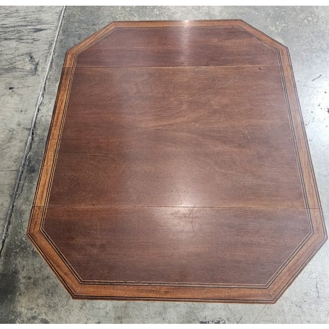 Baker Furniture Mahogany Pembroke Table Drop Leaf Table Inlays For Sale In Cleveland - Image 6 of 12