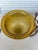Vintage Cast Iron & Amber Glass Large Candle Holder or Planter For Sale - Image 4 of 10