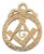 Davis 9ct Rose Gold Masonic Fob Pendant by William Oakley, 1908 For Sale