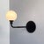 Pair of Long Bent Arm Sconces by Research.Lighting, Black, Glass, Mid Century Modern For Sale - Image 11 of 13