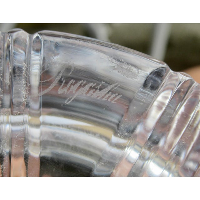 Vintage C.1980's Italian "Ragalia" Leaded Crystal With Polished Nickel Handled Ice Bucket For Sale - Image 11 of 12