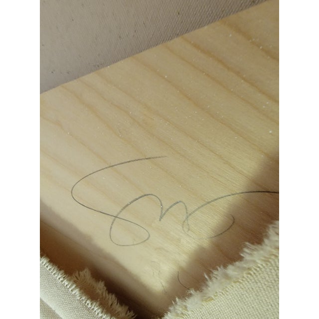 Textile Gustavo Uriel Oil on Canvas Titled 'Dissimulate' From 2015 Signed Verso, Large Work For Sale - Image 7 of 9