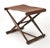 2020s Sutton 23.5 in. W Rectangular Leather and Wood Folding Accent Stool, Brown For Sale - Image 5 of 8