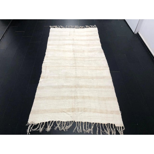 Vintage Modern Turkish Hemp Kilim Rug- 5′4″ × 10′9″ For Sale - Image 11 of 11