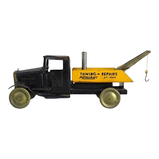 Antique Metalcraft Pressed Steel “Towing & Repairs” Advertising Truck C1920 For Sale