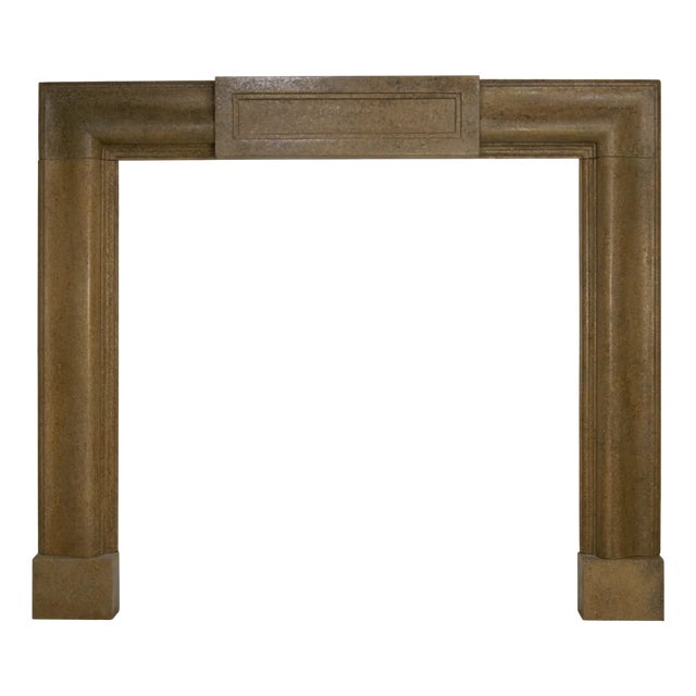 Large Limestone Bolection Fireplace, 1890 For Sale