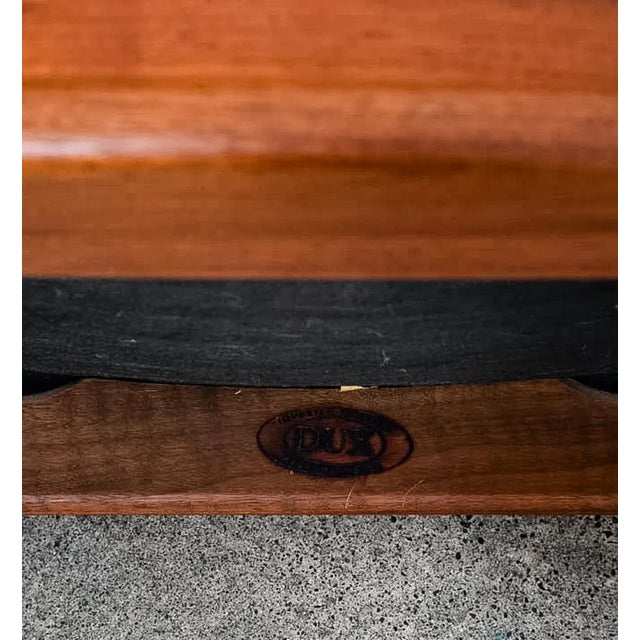 Brown Mid Century Danish Modern Lounge Chair Folke Ohlsson Dux Sweden Cane Back Walnut For Sale - Image 8 of 11