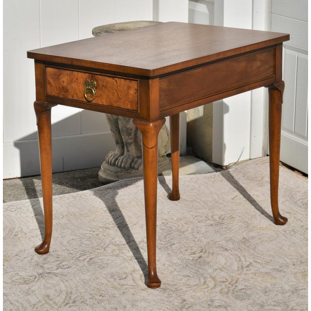 1970s Vintage Baker Country French Style Side Table W/Drawer For Sale - Image 5 of 12