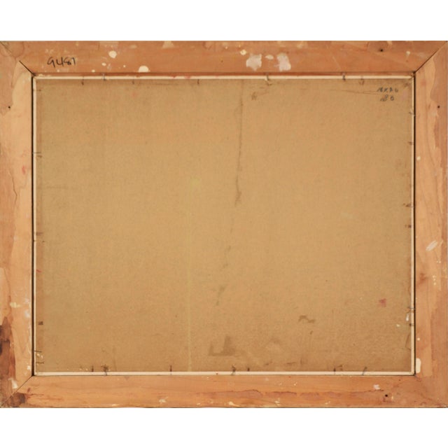 1940s Girl With Umbrella and Baskets - Basket Seller in Old Mexico Original Oil by Pat Marker For Sale - Image 5 of 5