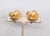 1980s goldtone wrapped wire 3 "petals" with faux-pearl center clip and screw back earrings. Marked "Les Bernard" on the...