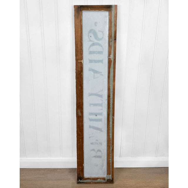 Antique General Store "Beauty Aids" Milk Glass Salon Sign For Sale - Image 4 of 11