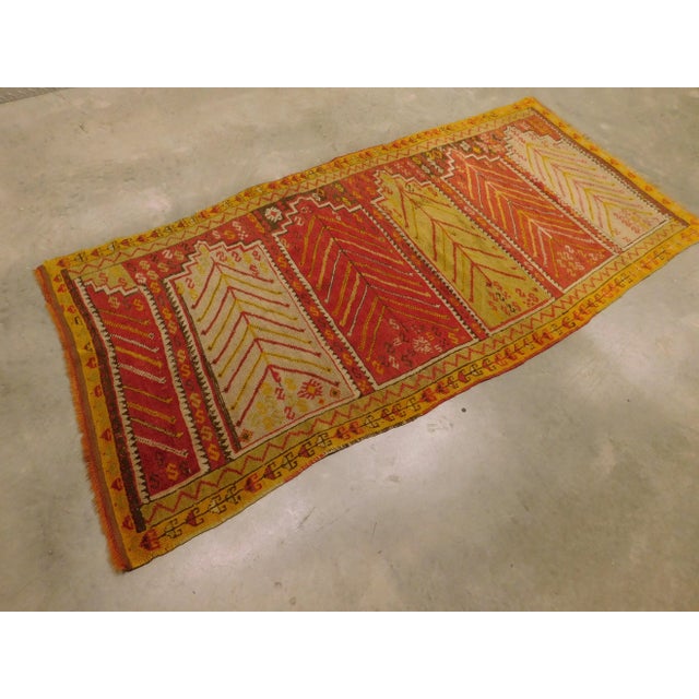 Antique Oushak Saf Prayer Rug 3'2"x 6'10" For Sale In Los Angeles - Image 6 of 13