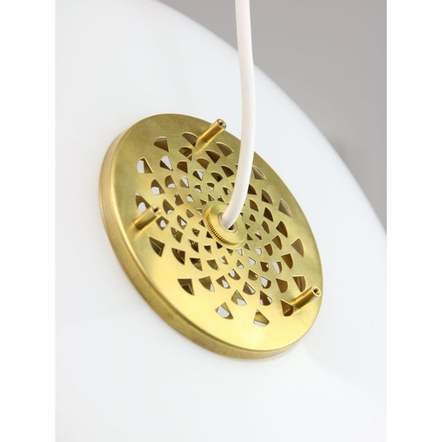 Goldenrod Italian White Medusa Pendant by Luigi Massoni for Guzzini, 1970s For Sale - Image 8 of 18