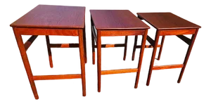 1950s Hans Wegner Teak Nesting Tables for Andreas Tuck